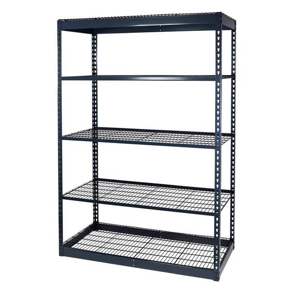 Gray 5-Tier Boltless Steel Garage Storage Shelving Unit (48 in. W x 84 in. H x 18 in. D)