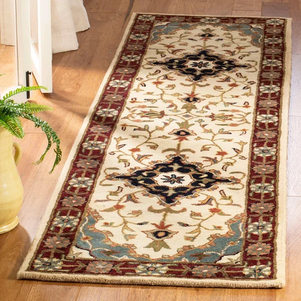 Safavieh Heritage HG760A 2&3x22 x 6&0x22 Runner Ivory, Red Area Rug