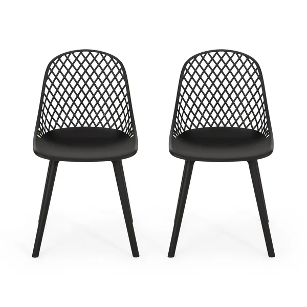 Christopher Knight Home 312476 Delora Outdoor Dining Chair (Set of 2) - Black
