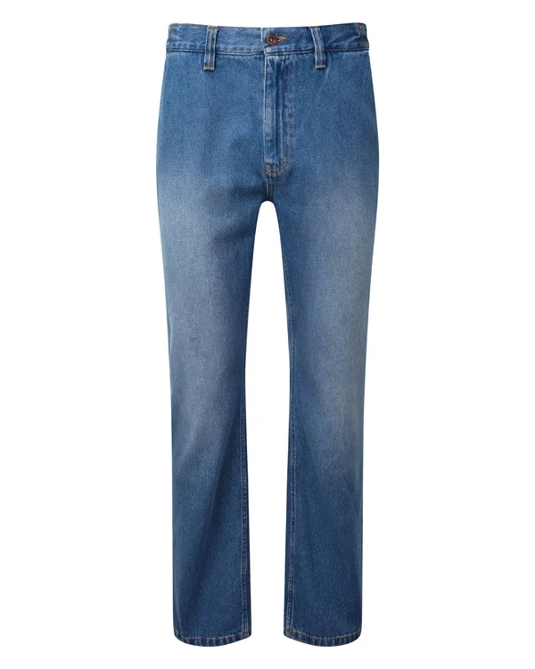 Cotton Traders Men's Side Elastic Jeans in Blue