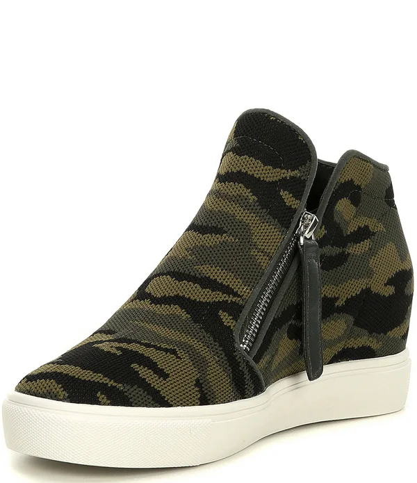 Steve Madden Click Hidden Wedge High Top Sneaker - Metallic - 7.5 M