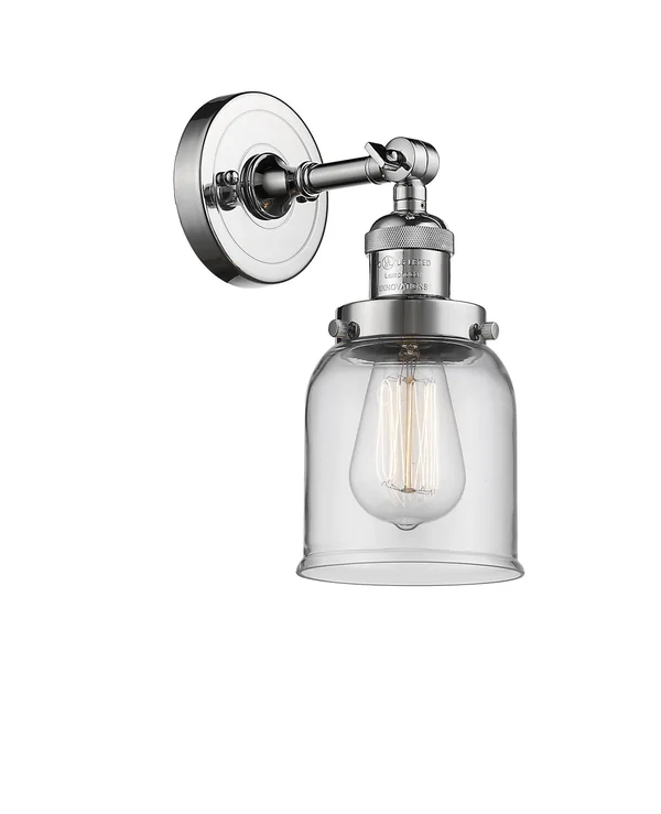 Innovations Lighting Glass All 1-Light Armed Sconce, Silver