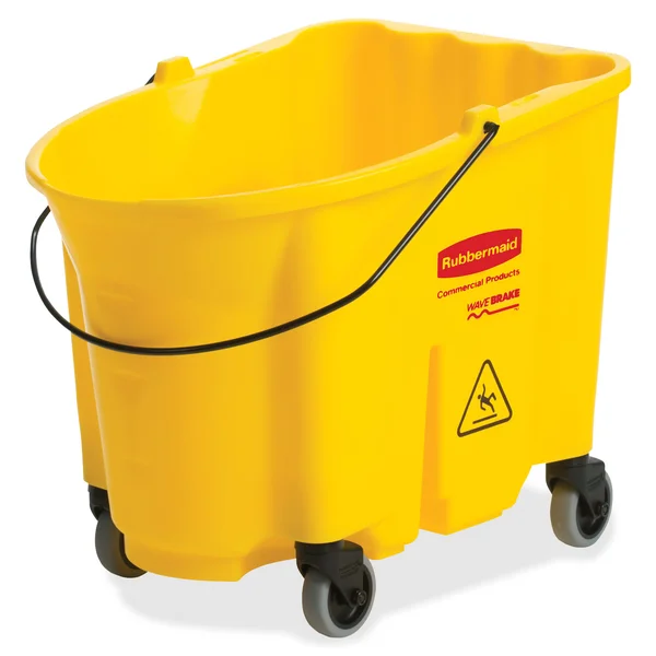 Rubbermaid Commercial Wavebrake Bucket - 8.75 gal, Yellow