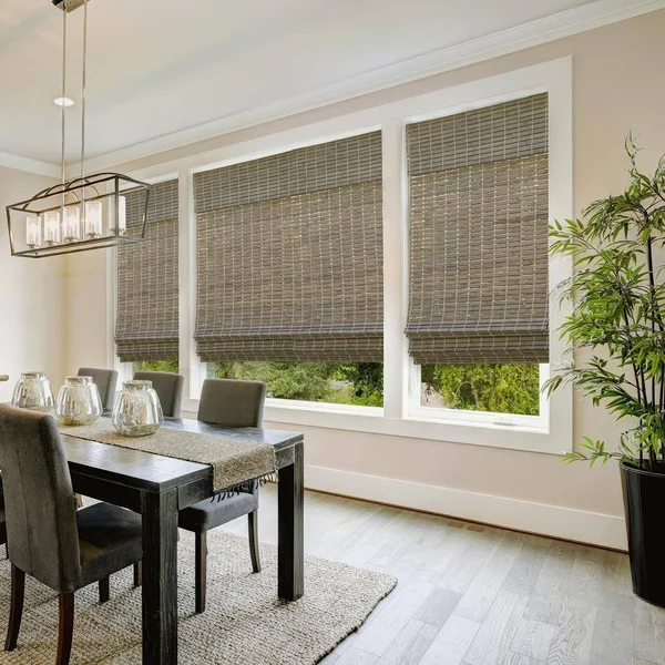 Home Decorators Collection Modern Farmhouse Cut-to-Size Driftwood Flat-Weave Cordless Light-filtering Bamboo Shade - 55 in. W x