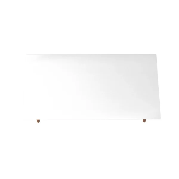 Manhattan Comfort Utopia 11.81x22 High Rectangle Coffee Table with Splayed Legs - White Gloss