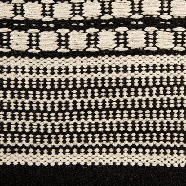 DII Black Dobby Stripe Hand-Loomed Rug 2ft 6Inx6 ft