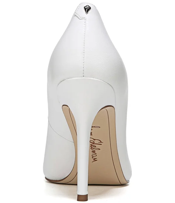 Sam Edelman Hazel Pointed Toe Pump, Bright White Leather, 9