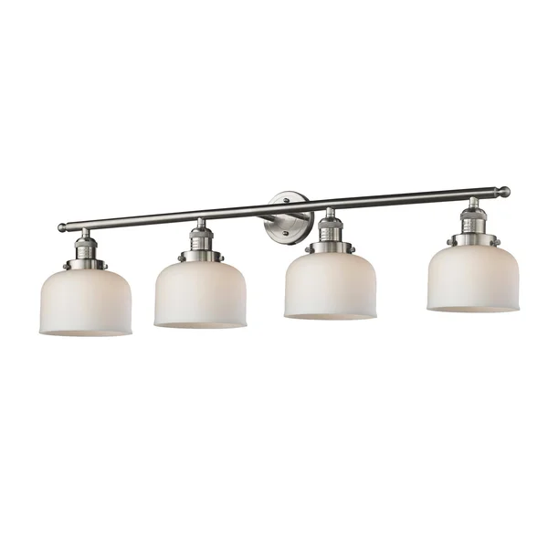 Innovations Lighting Large Bell 4 Light Bath Vanity Light 215 SN S G71 (Brushed Satin Nickel)