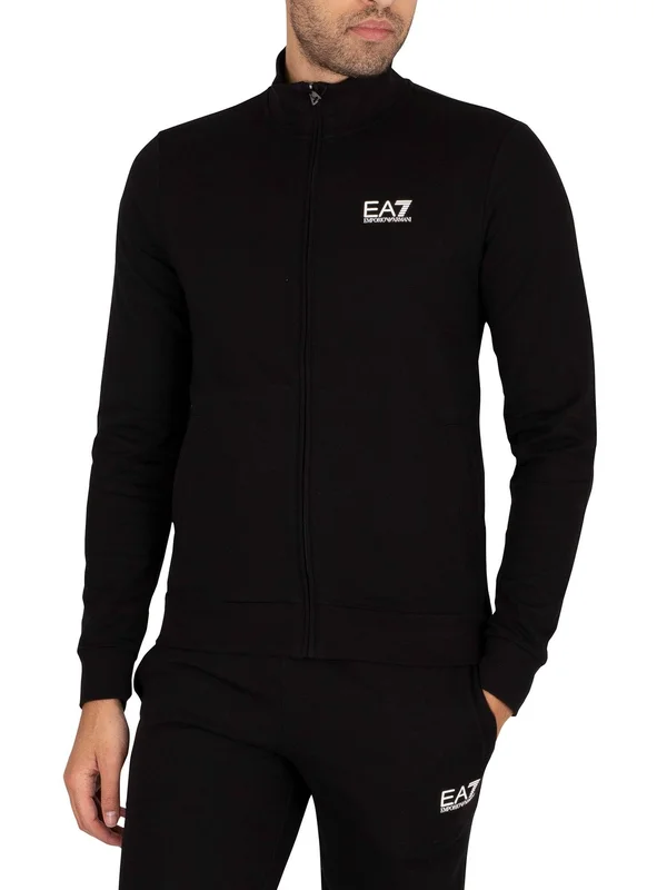 EA7 Train Core ID Tracksuit - Black, Silver - Size M