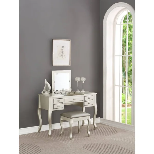 Overstock Riverina Vanity Set W Stool Brown Cherry Finish