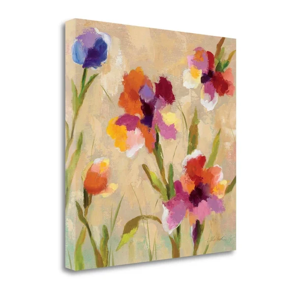25x22 x 25x22 Bold Bright Flowers III Giclee on Gallery Wrap Canvas