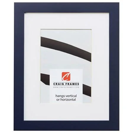 Craig Frames Confetti - 14x22 inch Modern Navy Blue Picture Frame Matted for A 11x17 Photo, Size: 14 x 22