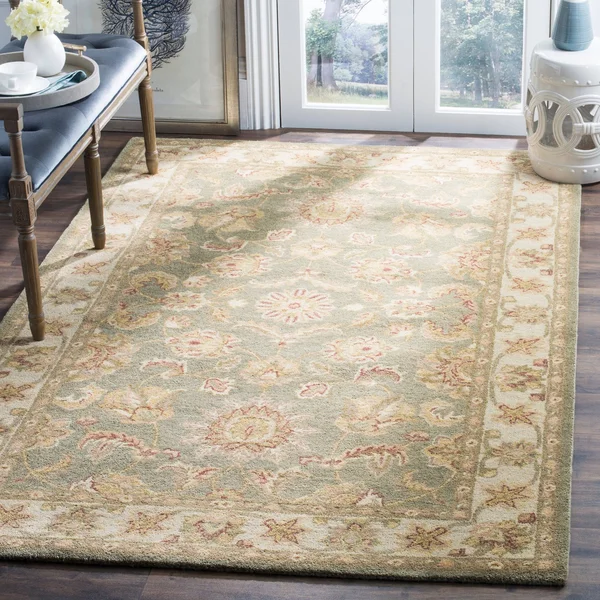 Safavieh AT313A Antiquity Area Rug - Green, Gold: 5-ft x 8-ft