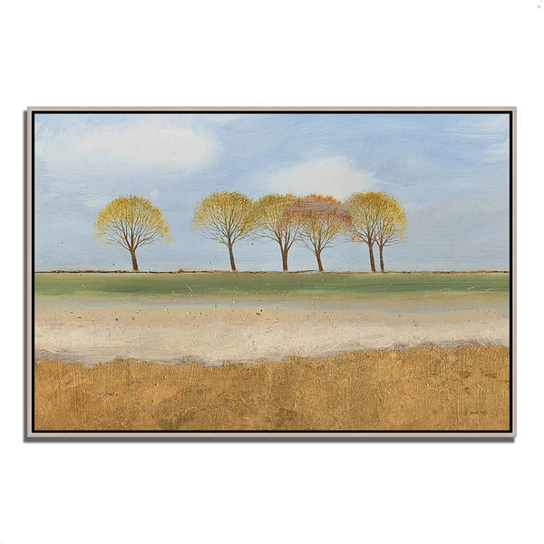 Winston Porter 'Landscape Horizon' Framed Acrylic Painting Print - Brown