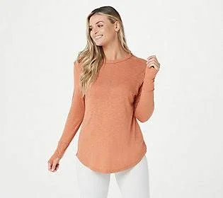 All Worthy Hunter McGrady Long Sleeve Relaxed Tee Shirt - Size 4X, Sunburn