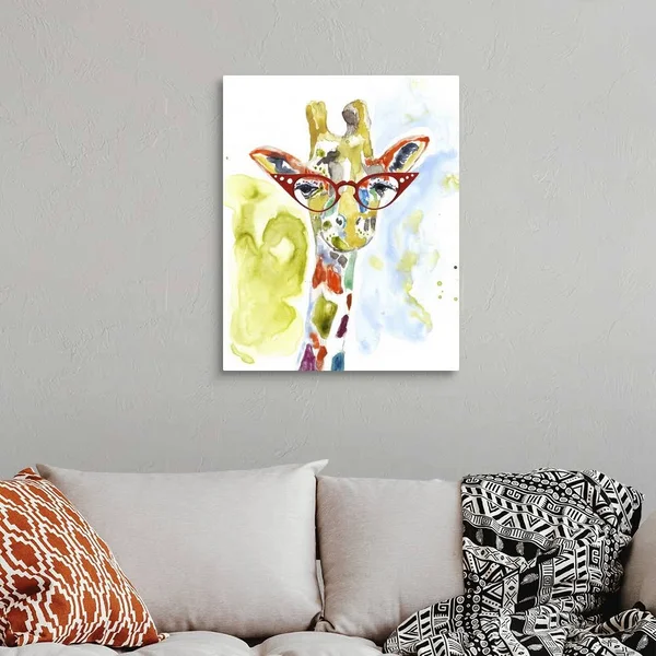 Smarty-Pants Giraffe - Canvas Wall Art, 24x30, Great Big Canvas