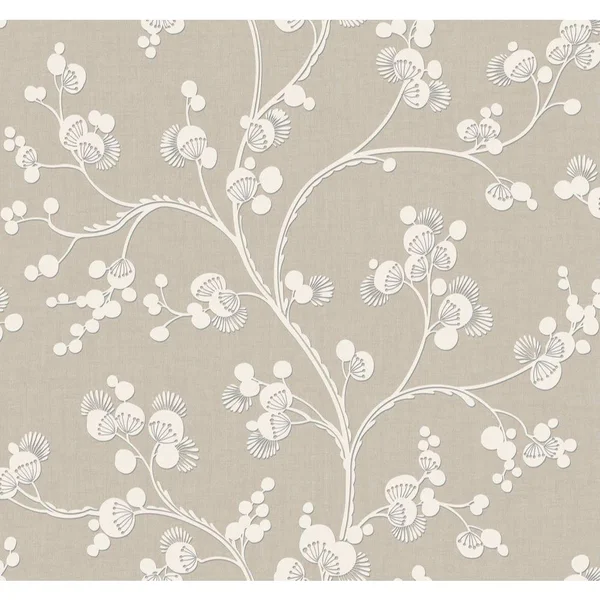 York Wallcoverings SS2501 Off White Dahlia Trail Wallpaper
