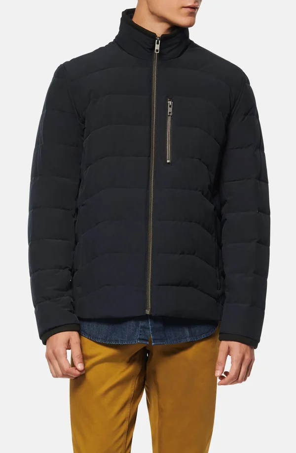 Marc New York Men's Carlisle Stretch Packable Moto Jacket - Ink