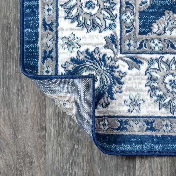 Jonathan Y Modern Blue/Cream 5 ft. Square Persian Vintage Moroccan Traditional Area Rug