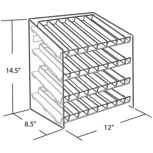 Azar Displays 222684 - 32 Compartment Cosmetic Display, 12x22W x 14.5x22H x 8.5x22D, CLR, 1 PC