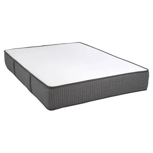 Pemberly Row 12x22 Firm Flippable Queen Memory Foam Mattress in White