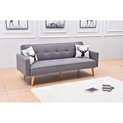 Lars 78x22 Chenille Square Arm Sofa Corrigan Studio Fabric: Gray