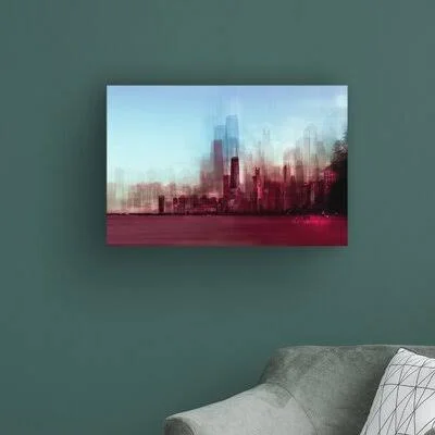 Red Chicago by Carmine Chiriaco - Wrapped Canvas Photograph Print Wrought Studio Size: 16x22 H x 24x22 W x 2x22 D