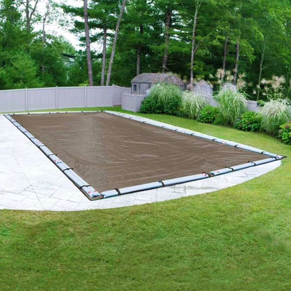 Pool Mate 15 Year Extra-Large Mesh Sandstone In-Ground Winter Pool Cover - 30 x 50 ft. Pool, Beige