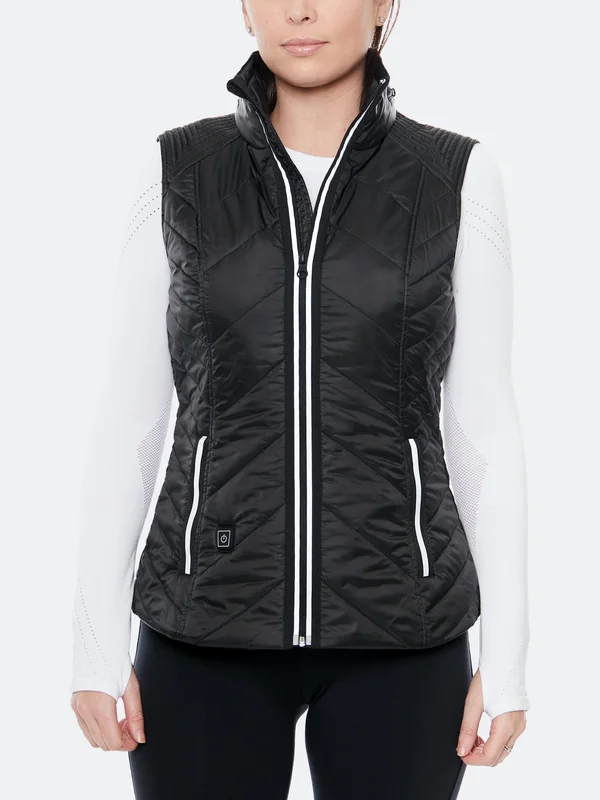 Blanc Noir Heat Smart Quilted Vest - Black, Women's, Small