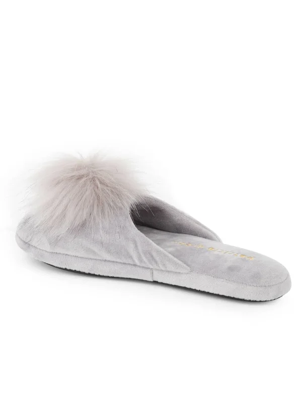 Patricia Green Daisy Pouf Slipper Charcoal, 7/S