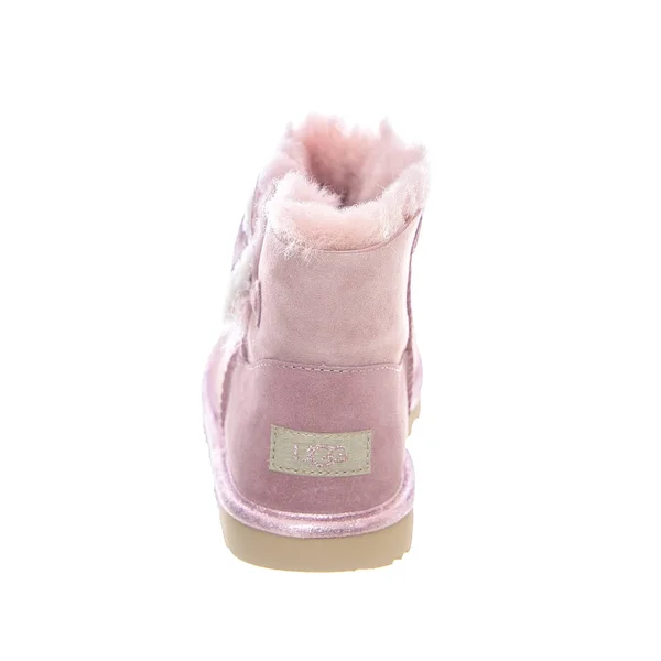 Ugg Kids Mini Bailey Button II Star (Little Kid/Big Kid) Girl's Shoes Pink Crystal : 4 Big Kid M