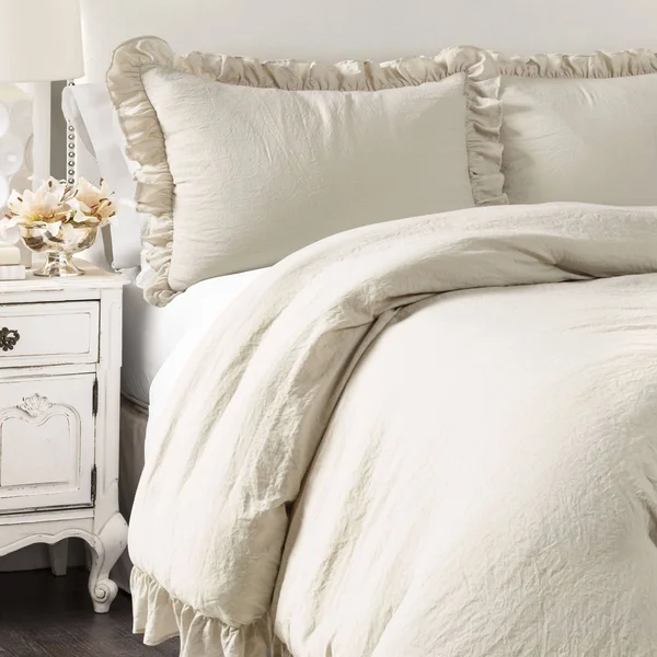 Lush Decor Reyna Comforter Gray 3-Piece Full/Queen Set