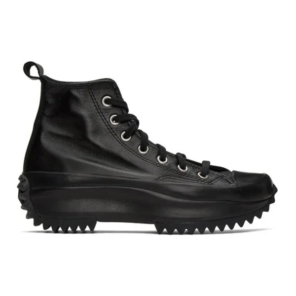 Converse Black Leather Run Star Hike High-Top Sneakers