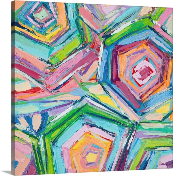 Beach Umbrellas - Canvas Wall Art, 30x30, Great Big Canvas