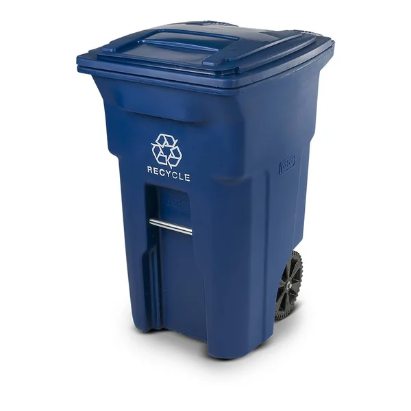 Toter Recycling Trash Can 64 gal., Blue