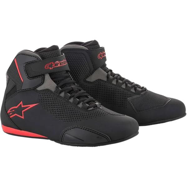Alpinestars Sektor Vented Shoes (7 - Black/Gray/Red)