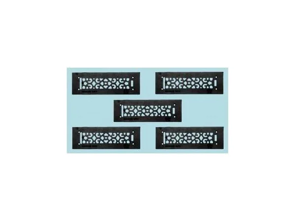 Renovators Supply 5 Heat Air Grille Cast Victorian Overall 3 1/2 x 12