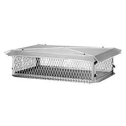 HY-C 17 x 35 Big Top Multi-Flue SS Hinged Chimney Cap - 8x22 High, 3/4x22 Mesh BTH1735K
