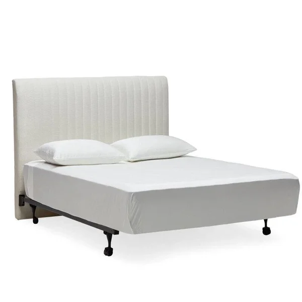 Modrn Glam Marni Channel Tufted Headboard Rose Tan, Size: King