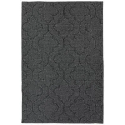 Selig Double Quatrefoil Tufted 4 x 6x22 Cinder Gray Indoor/Outdoor Area Rug Red Barrel Studio Rug Size: Rectangle 6& x 8&