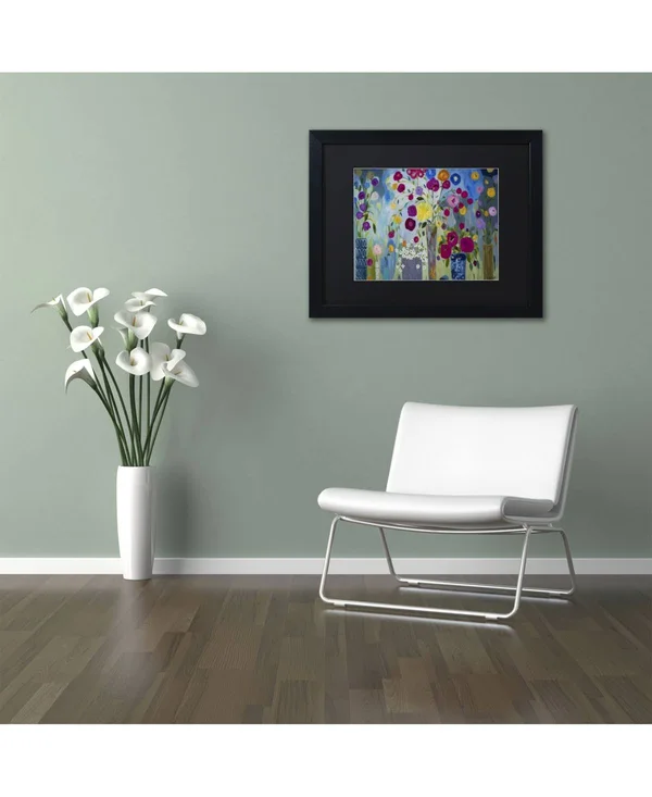 Trademark Art Pincha Mayurasana' Black Matted Framed Art