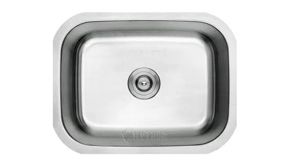 Lottare 800101 Bu0026B Series Single Bowl Stainless Steel Bar Laundry Sink, 23.25" x 17.5" x 9"