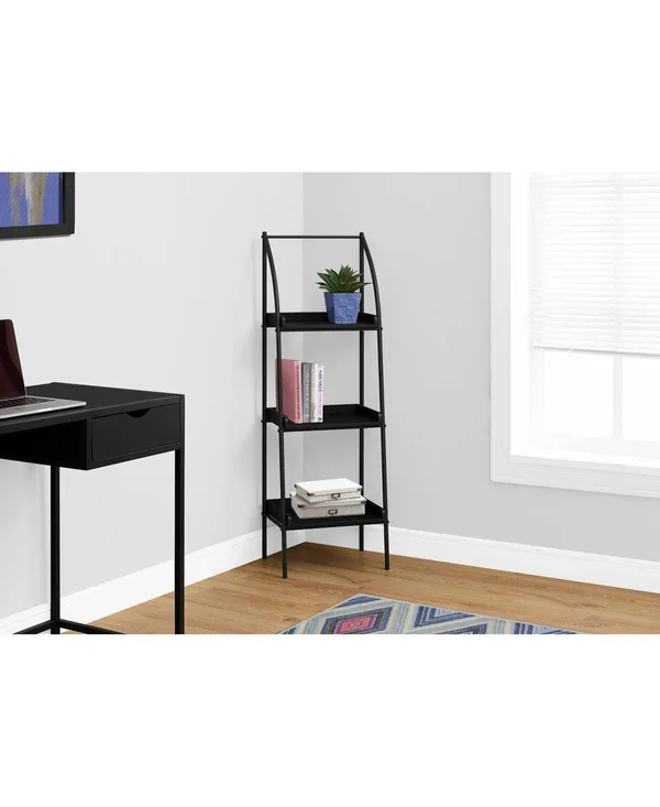 Monarch Specialties Bookcase - 48x22H - Dark Taupe, Black Metal