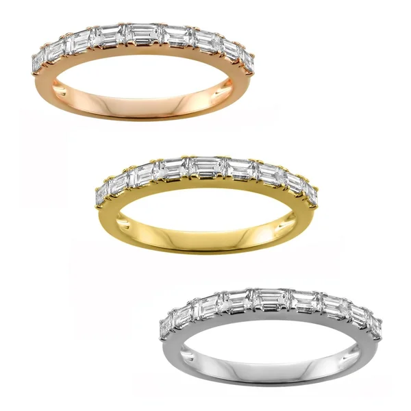 Montebello Jewelry Montebello 14K Gold 1/2ct TDW Baguette-Cut White Diamond Wedding Band 9.5