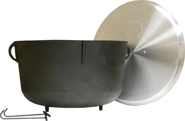 King Kooker 5920 Heavy Duty Cast Iron Jambalaya Pot with Feet & Lid, 5-Gallon