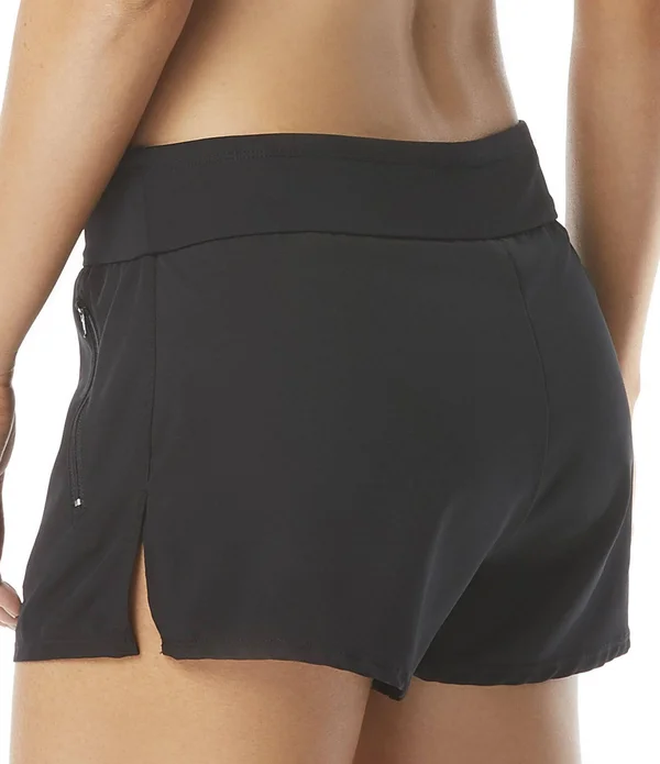 Beach House Women April Stretch Woven Swim Shorts - Black - 12