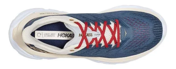 Hoka One One Men's Clifton Edge Vintage Indigo-Tofu, 9.5