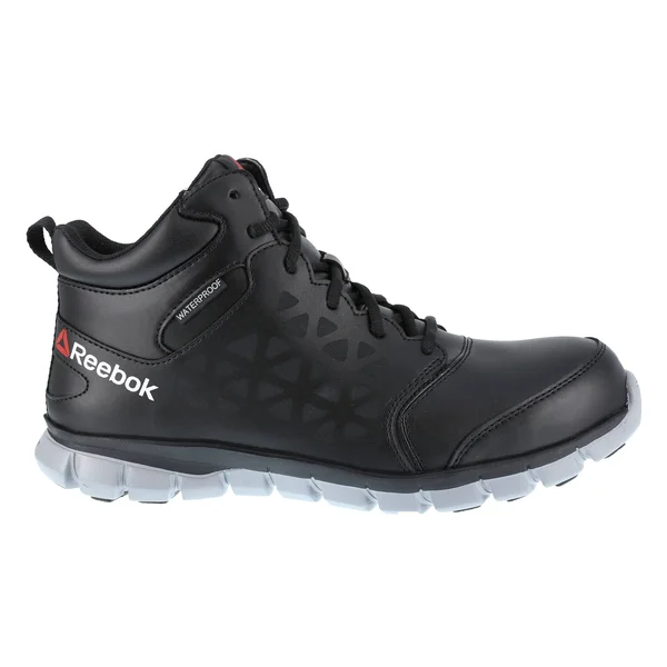 Reebok Sublite Cushion Work Mid Composite Toe Waterproof - Men's Black