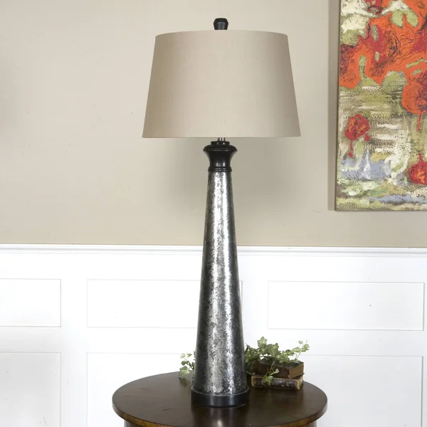 Uttermost 26214 Mustapha Distressed Silver Table Lamp