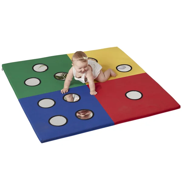 Ecr4kids Softzone 123 Look at Me Activity Play Mat, Colorful Soft Toddler Tummy Time Foam Mat, Baby Play Mat with Sensory Counti